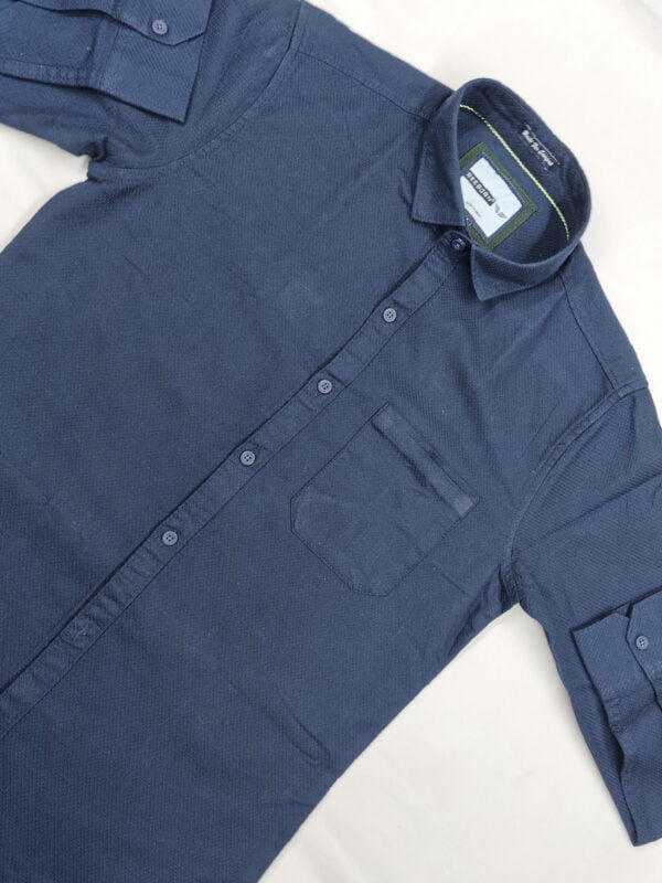 Blue Cotton Shirt - Image 3