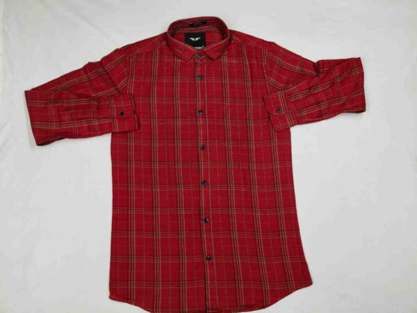 Bold Red Check Shirt for Men